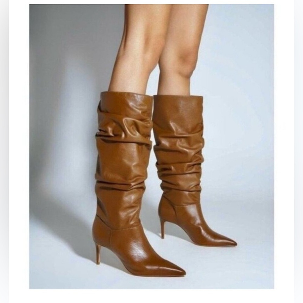 New SCHUTZ Ashlee Up Bear Brown Size 9.5 M  Heels Boots